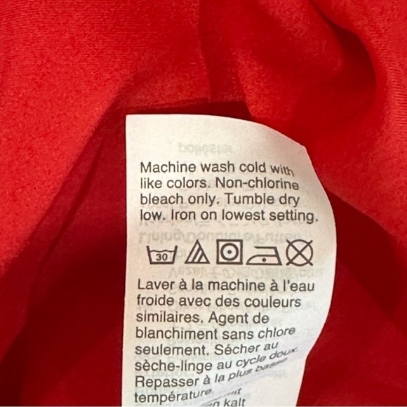 Madewell Ruffle Strap Wrap Dress Metallic Stripes Prairie Posies Red Floral - Picture 10 of 11